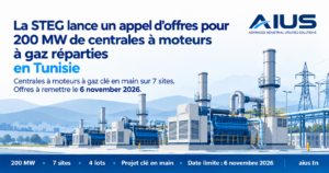 Appel d’offres STEG 200 MW en Tunisie